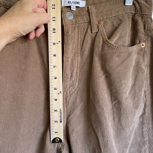 Re/Done 70s Loose Flare Corduroy Pant in Washed Khaki Size 29 New with Tags - Picture 11 of 16